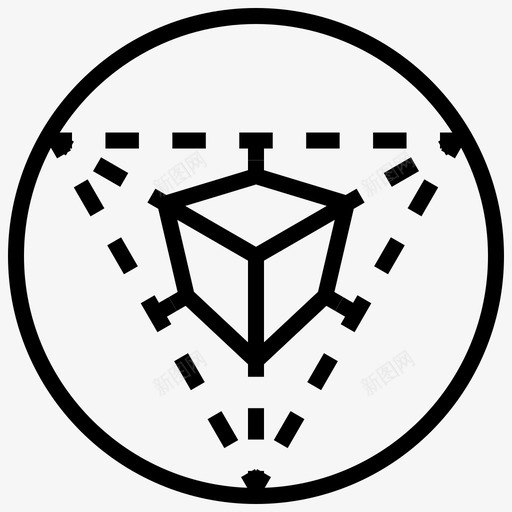 透视创意图标svg_新图网 https://ixintu.com 创意 创意设计思维 创新 思考 设计 透视
