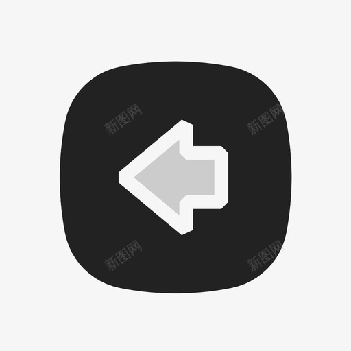左箭头后退上一个图标svg_新图网 https://ixintu.com 上一个 后退 左箭头