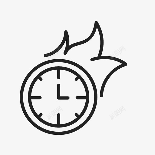时间时钟截止日期图标svg_新图网 https://ixintu.com 交货 准时交货 快速交货 截止日期 时钟 时间 火灾 物流 运输
