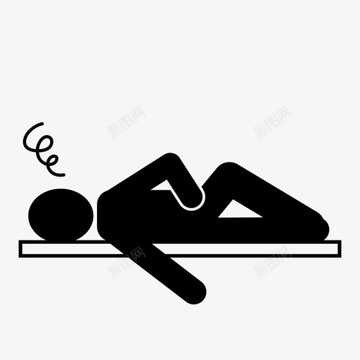 昏倒昏迷头晕图标svg_新图网 https://ixintu.com 头晕 昏倒 昏迷 生病 紧急情况 躺下 醉酒