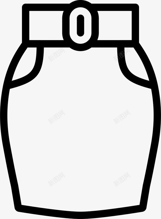 办公裙服装时尚图标svg_新图网 https://ixintu.com 办公裙 女装 时尚 时尚女装 服装