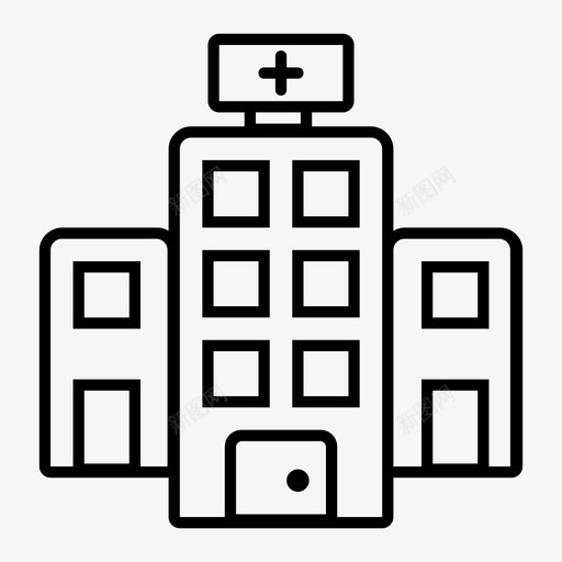 医院建筑诊所图标svg_新图网 https://ixintu.com 医院 建筑 建筑地标 诊所