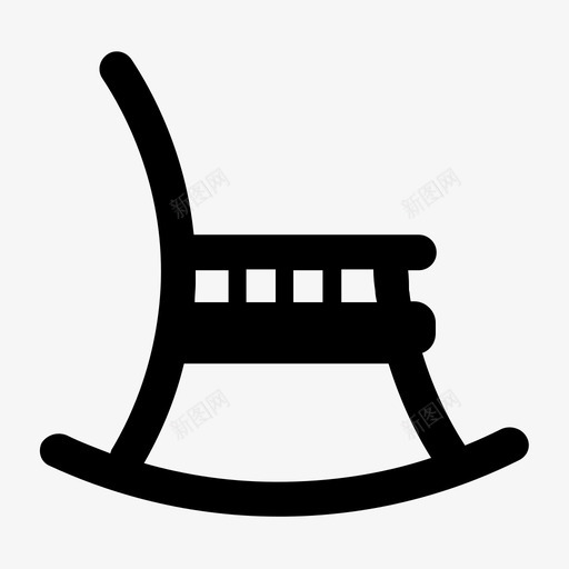 摇椅扶手椅养老金图标svg_新图网 https://ixintu.com 企业个人理财 养老金 扶手椅 摇椅 放松 退休计划