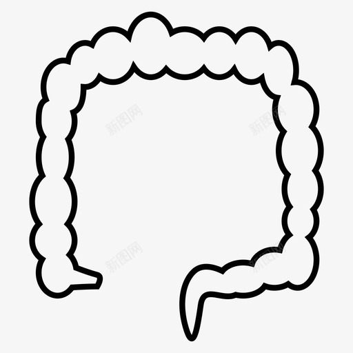大肠解剖学身体图标svg_新图网 https://ixintu.com 器官 大肠 解剖学 身体