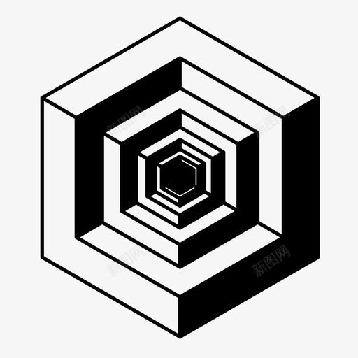 六边形图案立方体图案图标svg_新图网 https://ixintu.com 六边形 六边形图案 几何学 图案 立方体