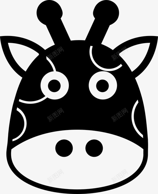 长颈鹿动物图标svg_新图网 https://ixintu.com 动物 长颈鹿