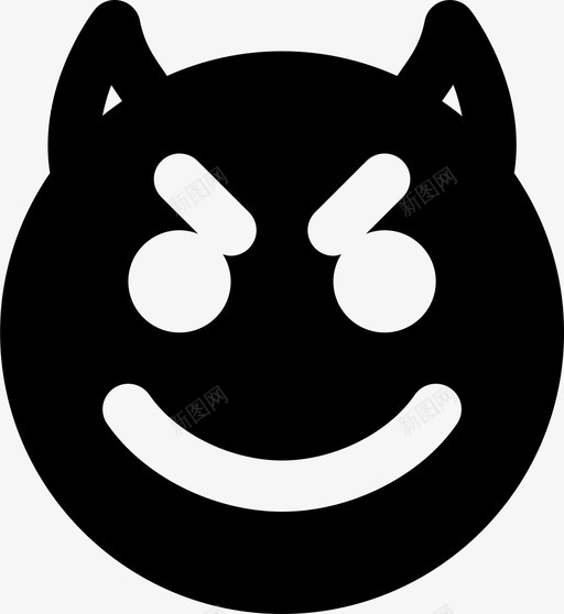 恶魔表情符号表情图标svg_新图网 https://ixintu.com 恶魔 漂亮图标表情2md实心 脸 表情 表情符号