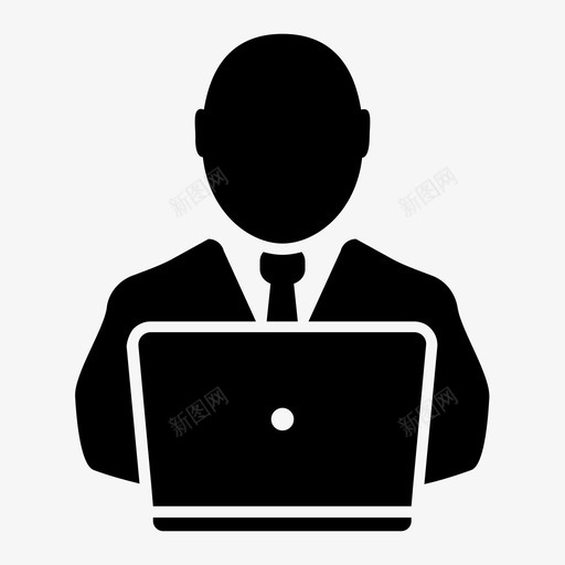 用户笔记本电脑商务电脑图标svg_新图网 https://ixintu.com 商务 团队工作经理 工作 用户笔记本电脑 电脑