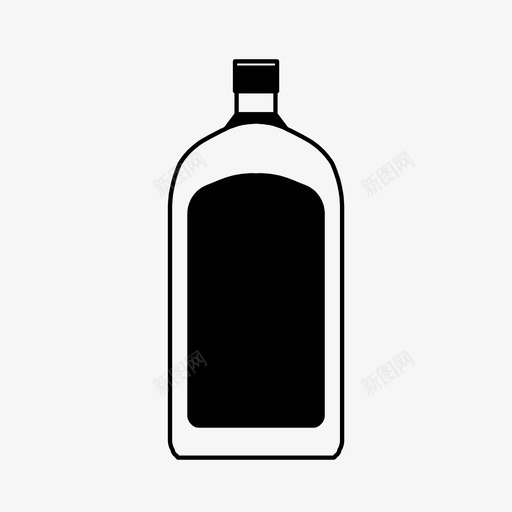 利口酒瓶酒精饮料图标svg_新图网 https://ixintu.com 利口酒瓶 威士忌 朗姆酒 烈酒 酒精 饮料