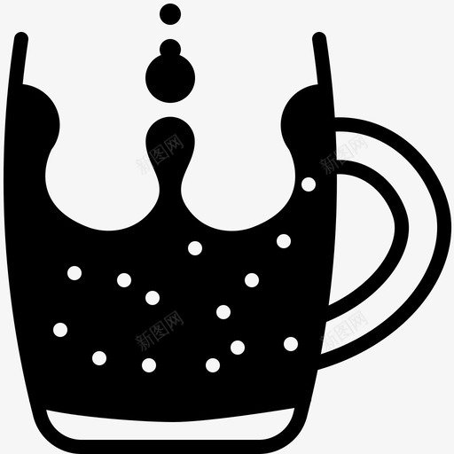 啤酒杯饮料倒酒图标svg_新图网 https://ixintu.com 倒酒 啤酒杯 美味的玻璃杯饮料 酒吧 饮料