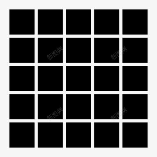 网格5x5图形图标svg_新图网 https://ixintu.com 5x5 业务演示 图形 网格 网格图表 网格布局