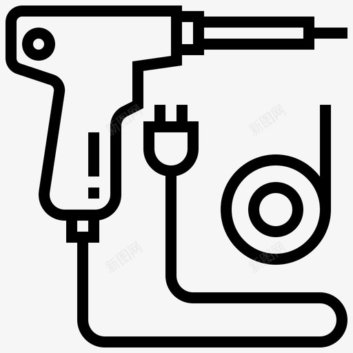 烙铁可调建筑图标svg_新图网 https://ixintu.com 可调 工具 建筑 施工工具 烙铁 设备