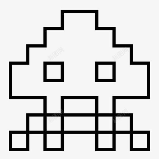 外星人虫子乐趣图标svg_新图网 https://ixintu.com 乐趣 外星人 太空入侵者 游戏 电子游戏 虫子