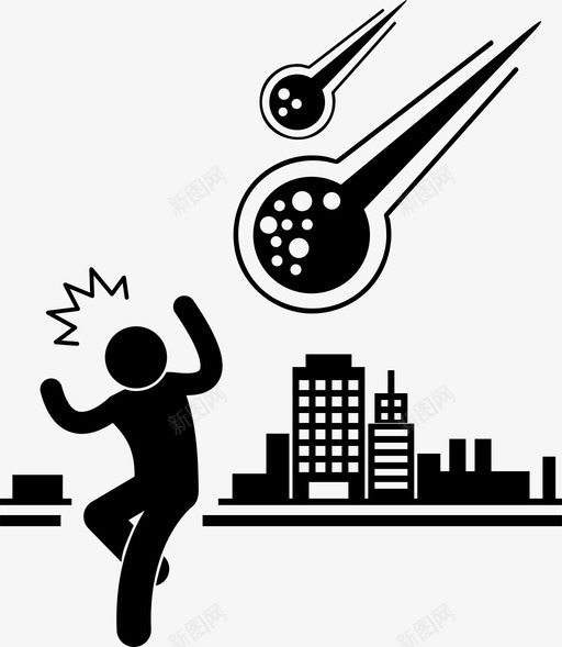 世界末日启示录小行星图标svg_新图网 https://ixintu.com 世界末日 启示录 大灾难 小行星 流星 自然灾害