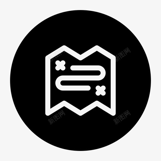 地图目的地假日图标svg_新图网 https://ixintu.com 假日 地图 导航 度假 海洋生活差异线 目的地