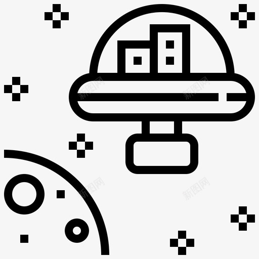 空间站宇航员宇宙航行图标svg_新图网 https://ixintu.com 宇宙航行 宇宙航行和太空 宇航员 空间站 行星
