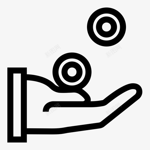 得到钱生意硬币图标svg_新图网 https://ixintu.com 付款 得到钱 生意 硬币