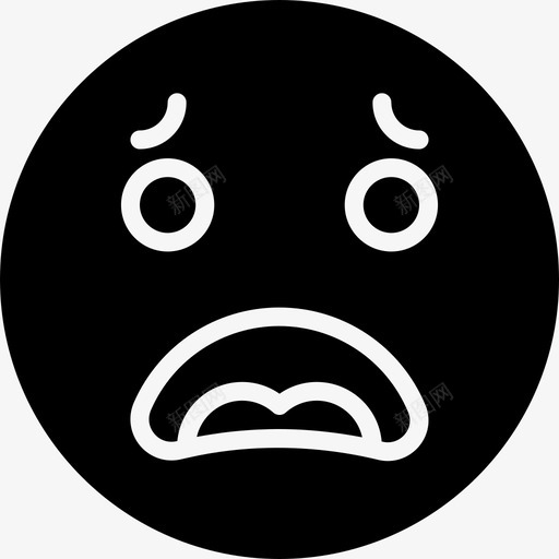 担心表情符号脸图标svg_新图网 https://ixintu.com 乌鸦脸 担心 漂亮图标表情2固体 脸 表情符号