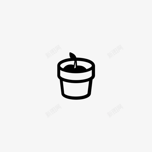 在锅里发芽园艺工具种植图标svg_新图网 https://ixintu.com 园艺工具 在锅里发芽 木头 植物 盆里的树 种植
