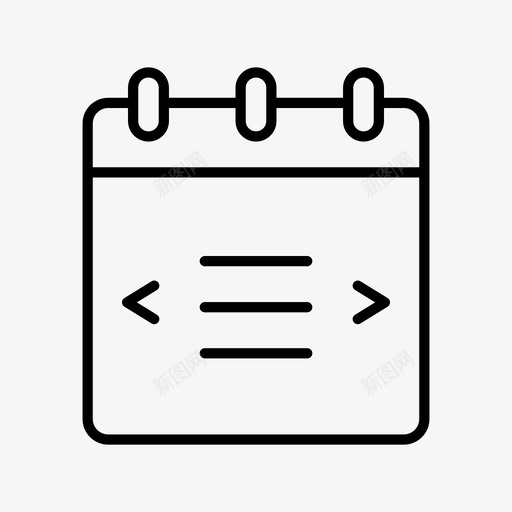 文本滑块日历每日日历笔记本图标svg_新图网 https://ixintu.com 文本滑块 文本滑块日历 日程表 每日日历 笔记本 记事本