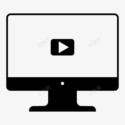 imac电脑媒体图标svg_新图网 https://ixintu.com imac 媒体 显示器 电脑 视频