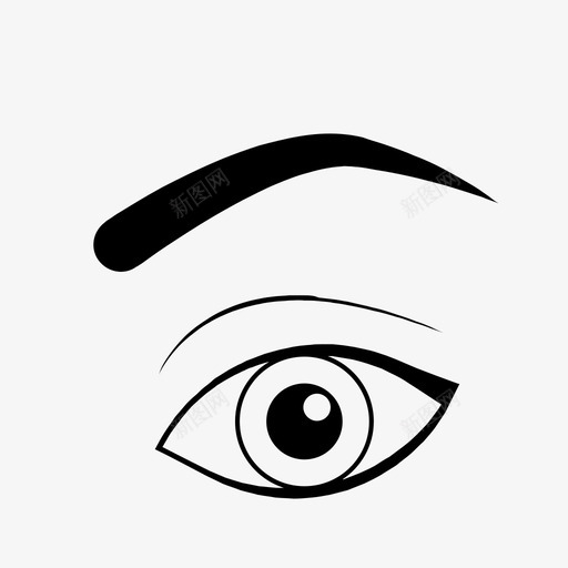 眼睛眉毛视野图标svg_新图网 https://ixintu.com 眉毛 眼睛 视觉 视野
