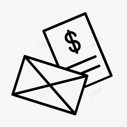 银行票据支票图标svg_新图网 https://ixintu.com 债务 支票 票据 金融 银行