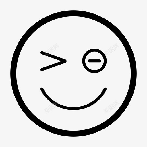 眨眼表情符号表情符号笑脸图标svg_新图网 https://ixintu.com 眨眼 眨眼脸表情符号 眨眼表情符号 笑脸 表情符号