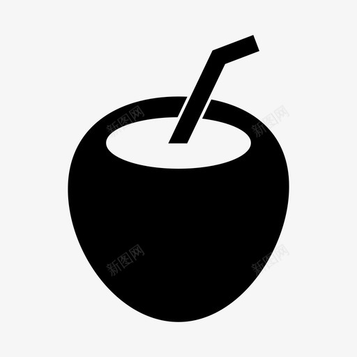 椰子酒精饮料海滩图标svg_新图网 https://ixintu.com 夏天 椰子 椰子水 海滩 酒精饮料