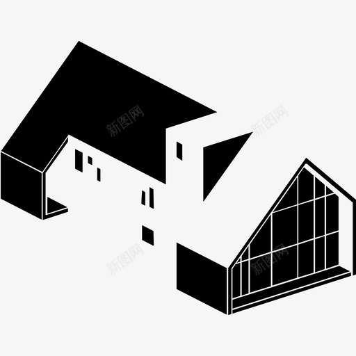 房子建筑房屋图标svg_新图网 https://ixintu.com 建筑 房子 房屋