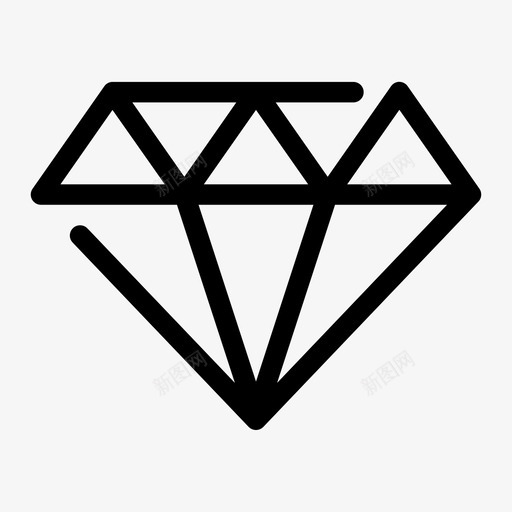 钻石宝石珠宝图标svg_新图网 https://ixintu.com 宝石 溢价 珠宝 贸易差额 钻石