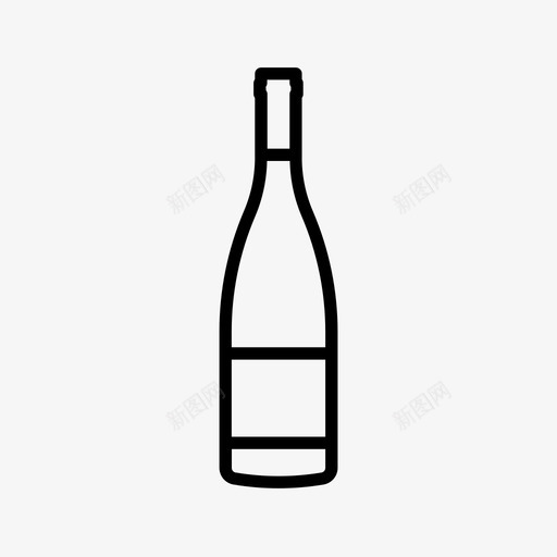 酒瓶子香槟图标svg_新图网 https://ixintu.com 瓶子 酒 香槟