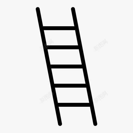 梯子高楼梯图标svg_新图网 https://ixintu.com 台阶 工业 梯子 楼梯 顶部 高