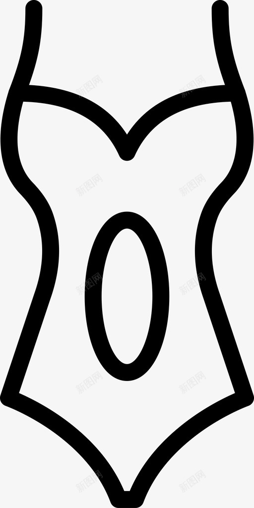 一件式泳衣服装时尚图标svg_新图网 https://ixintu.com 一件式泳衣 女性 时尚 时尚偶像女性服装轮廓 服装