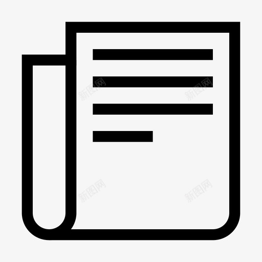报纸打破饲料图标svg_新图网 https://ixintu.com 一般用户界面线图标 打破 报纸 杂志 饲料