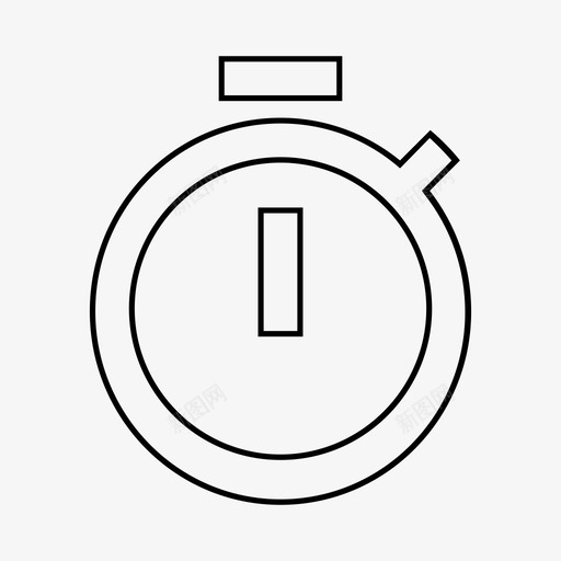秒表倒计时物料线图标svg_新图网 https://ixintu.com 倒计时 物料线 秒表