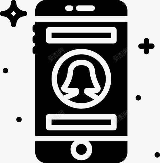 用户配置文件通信功能图标svg_新图网 https://ixintu.com smashicons移动功能固体 功能 用户配置文件 移动 通信