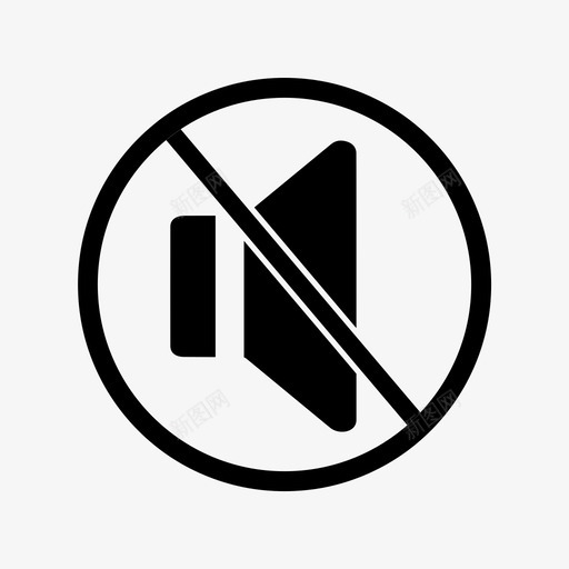 静音噪音声音图标svg_新图网 https://ixintu.com 噪音 声音 扬声器 静音 音量
