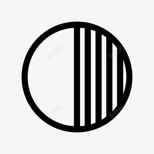 半圆对比阴影图标svg_新图网 https://ixintu.com 半圆 对比 阴影