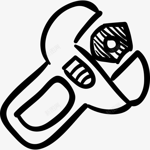 活动扳手手绘工具手绘结构手绘详图图标svg_新图网 https://ixintu.com 手绘结构 手绘详图 活动扳手手绘工具