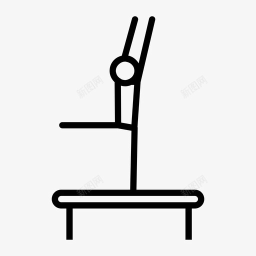 平衡木体操运动员体操图标svg_新图网 https://ixintu.com 体操 体操运动员 吊环 奥运会 平衡木