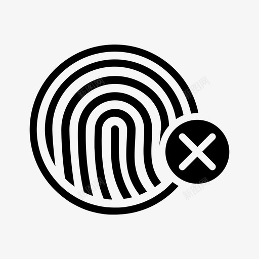 删除标识手指指纹图标svg_新图网 https://ixintu.com 删除标识 手指 指纹 指纹识别