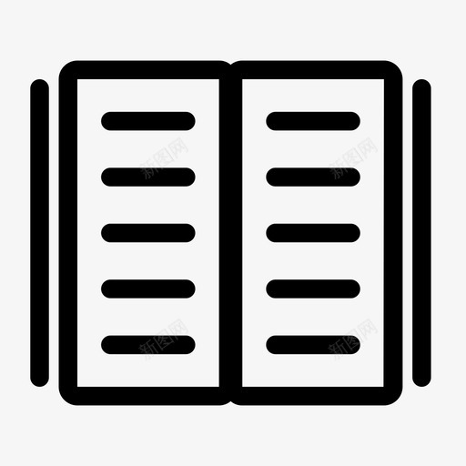 书打开书图标svg_新图网 https://ixintu.com 书 打开书