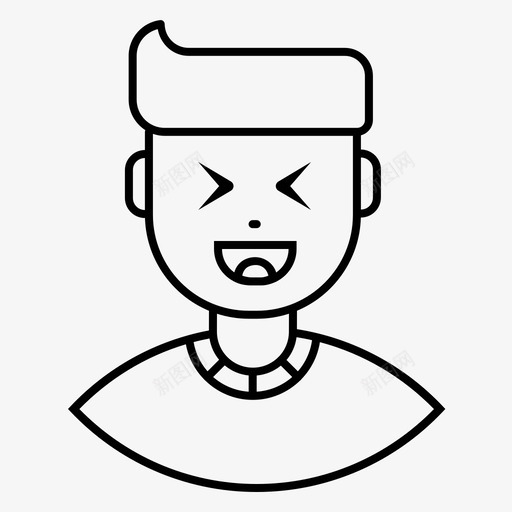 面部表情头像员工图标svg_新图网 https://ixintu.com 员工 头像 开心 眼睛 面部表情