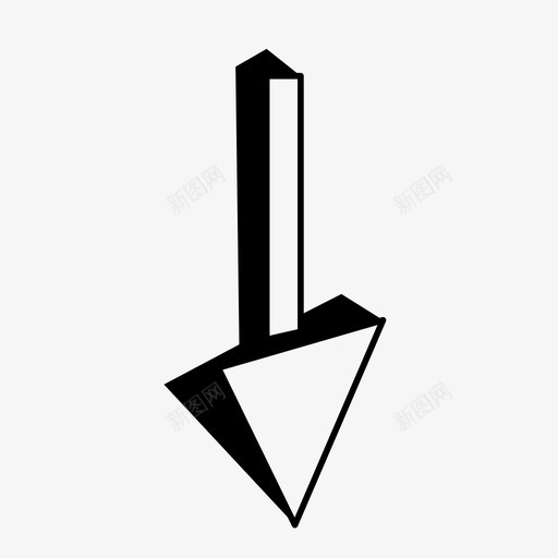 向下箭头下一个图标svg_新图网 https://ixintu.com 下一个 向下 箭头 箭头001