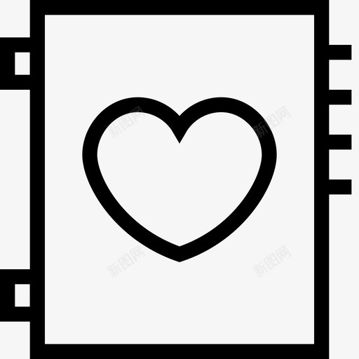 婚礼宾客手册卡片宾客手册图标svg_新图网 https://ixintu.com 卡片 婚礼宾客手册 宾客手册 爱情 爱情和浪漫线图标 请柬