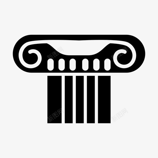 立柱希腊神庙图标svg_新图网 https://ixintu.com 希腊 神庙 立柱