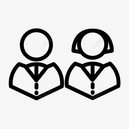 男人和女人化身女孩图标svg_新图网 https://ixintu.com 化身 女孩 用户 男人和女人