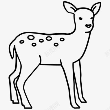 鹿母鹿小鹿图标图标