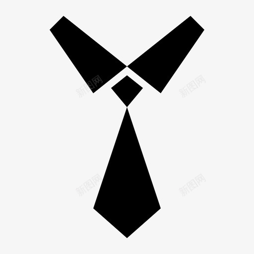 领带老板领子图标svg_新图网 https://ixintu.com 学校和学习字形 学生 教育 经理 老板 领子 领带